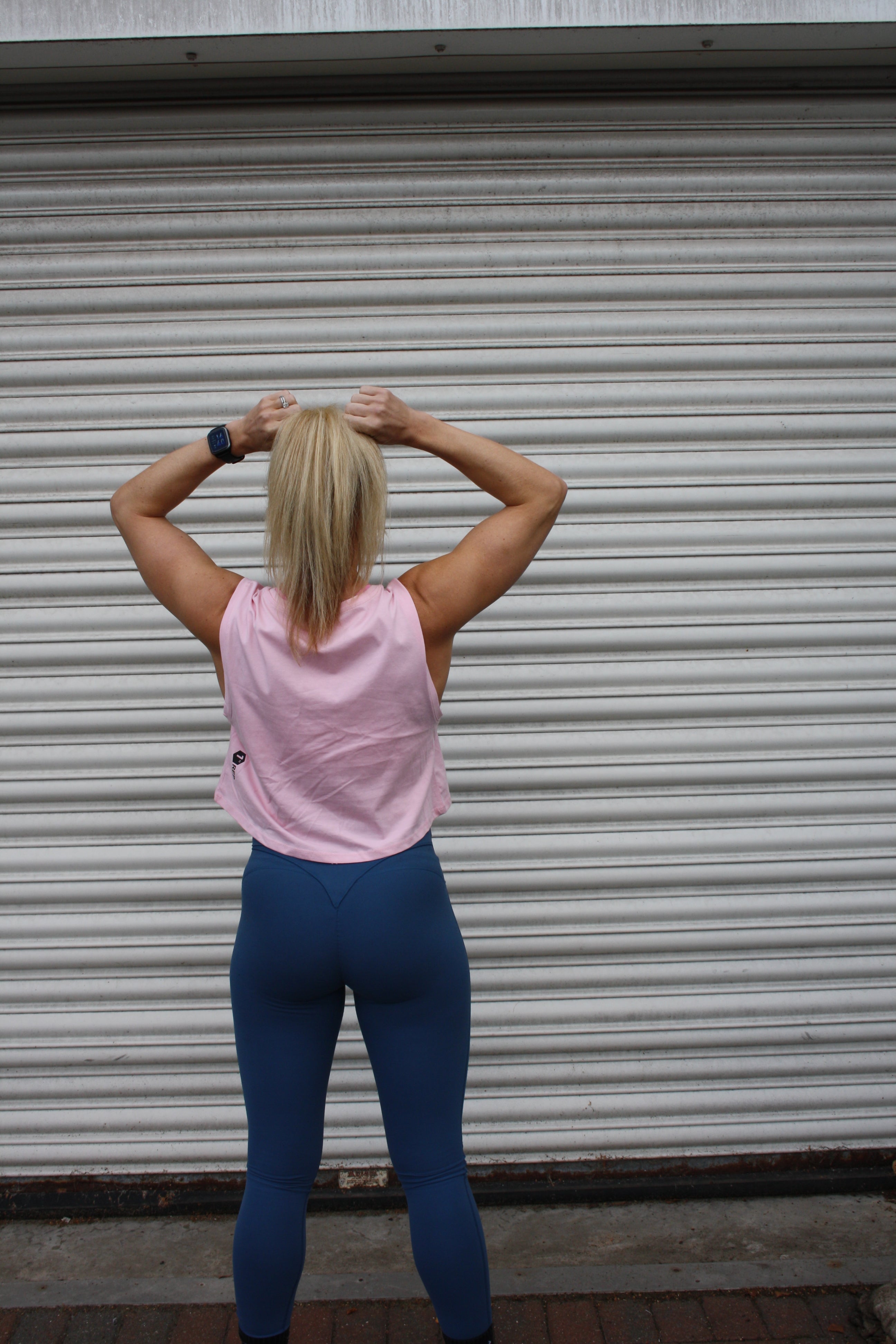 1st Rep Organic Cropped Tank Light Pink