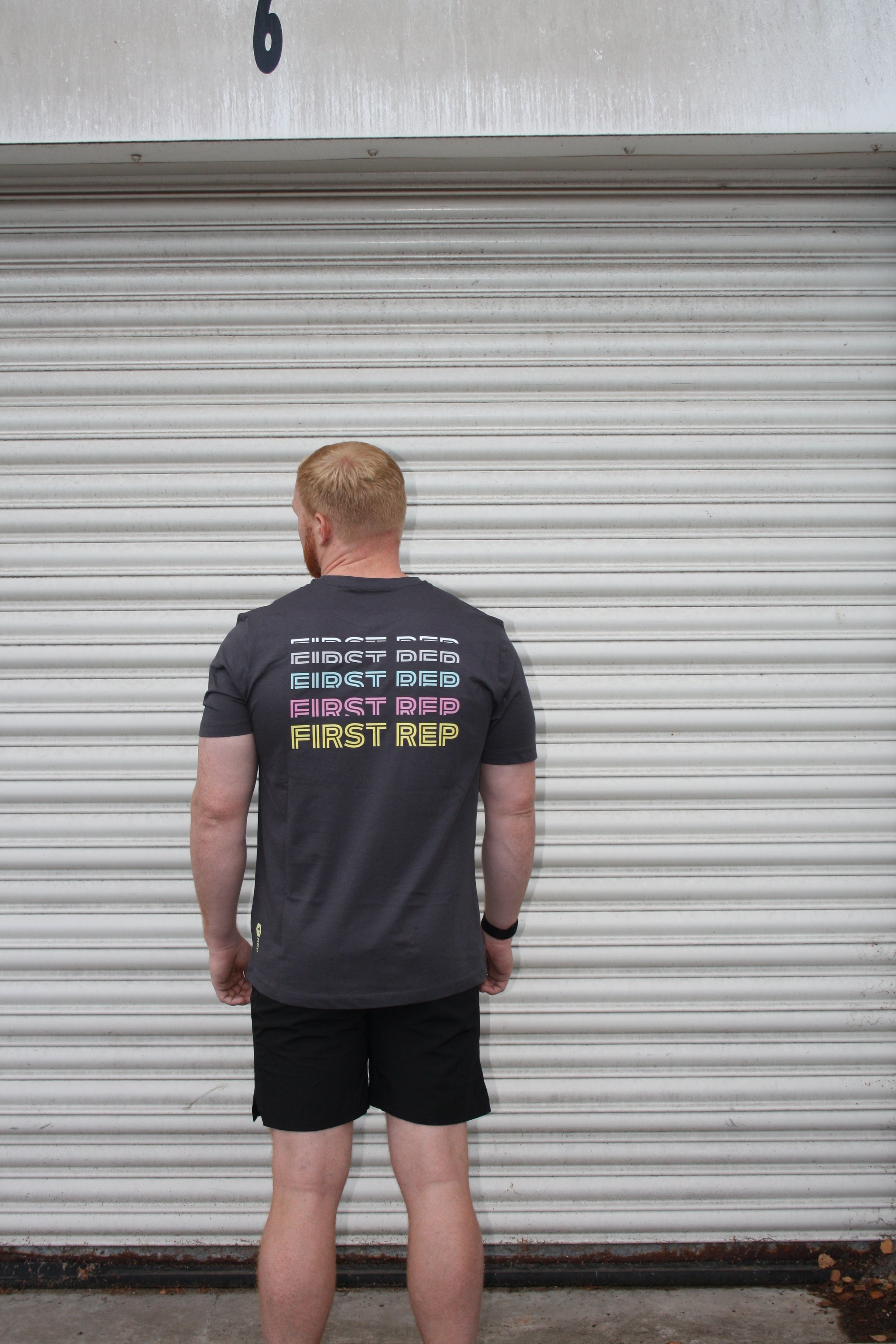 1st Rep Rainbow Back Tshirt