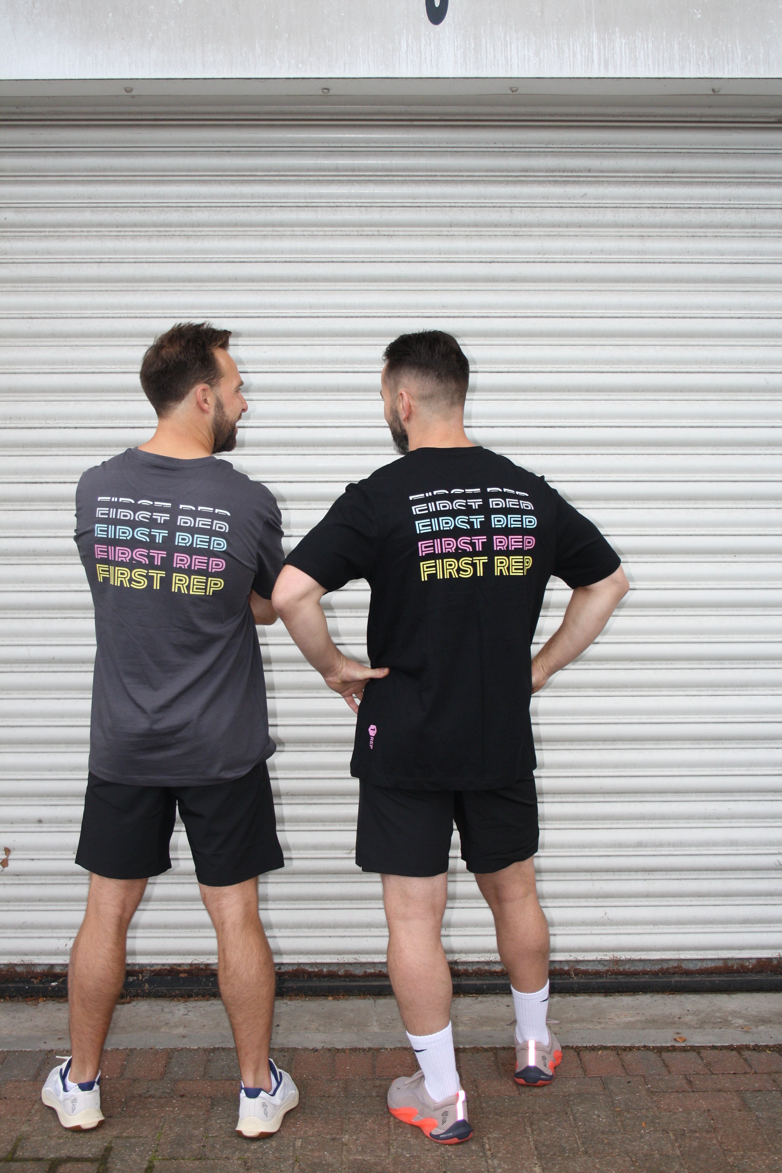 1st Rep Rainbow Back Tshirt