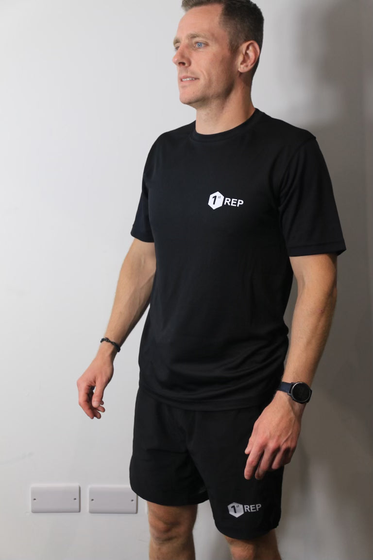 1st Rep Breathable Workout T Black
