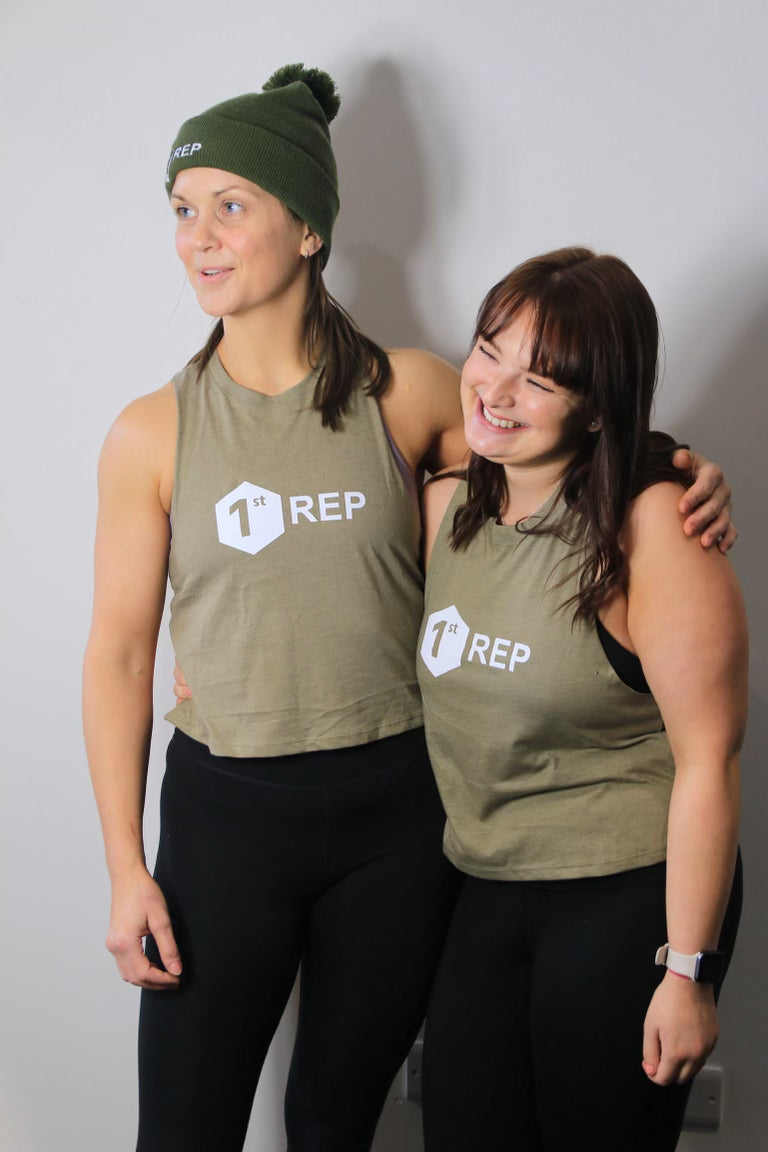 1st Rep Cropped Tank Heather Olive