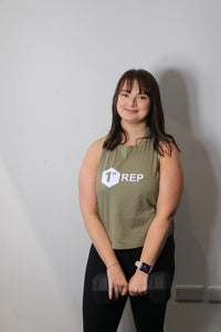 Cropped Tank Heather Olive