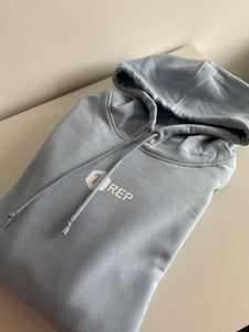 Sky Blue Organic Hooded Sweat