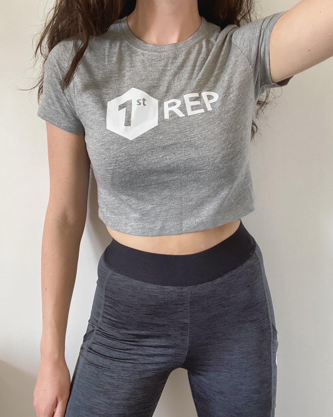 Active Cropped Tee Grey
