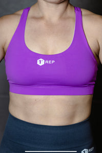 High Impact X Back Sports Bra Purple