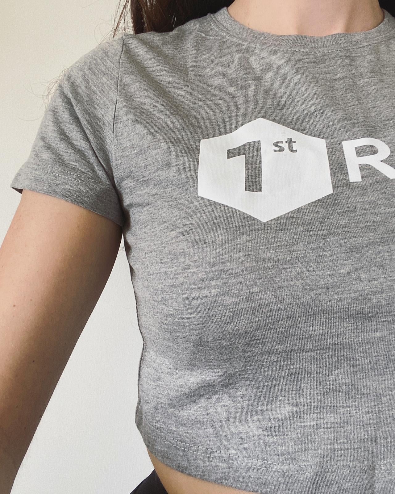 Active Cropped Tee Grey